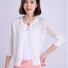 15PKST07 SS17 young lady new fashion autumn linen cardigan